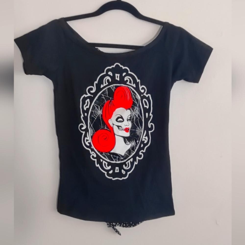 Black Sexy Zombie Pinup Tee